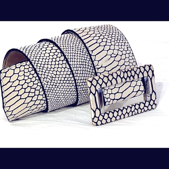 ⭐️ CALVIN KLEIN ⭐️ VINTAGE WAIST BELT GENUINE LEATHER SIZE SMALL - Picture 12 of 16